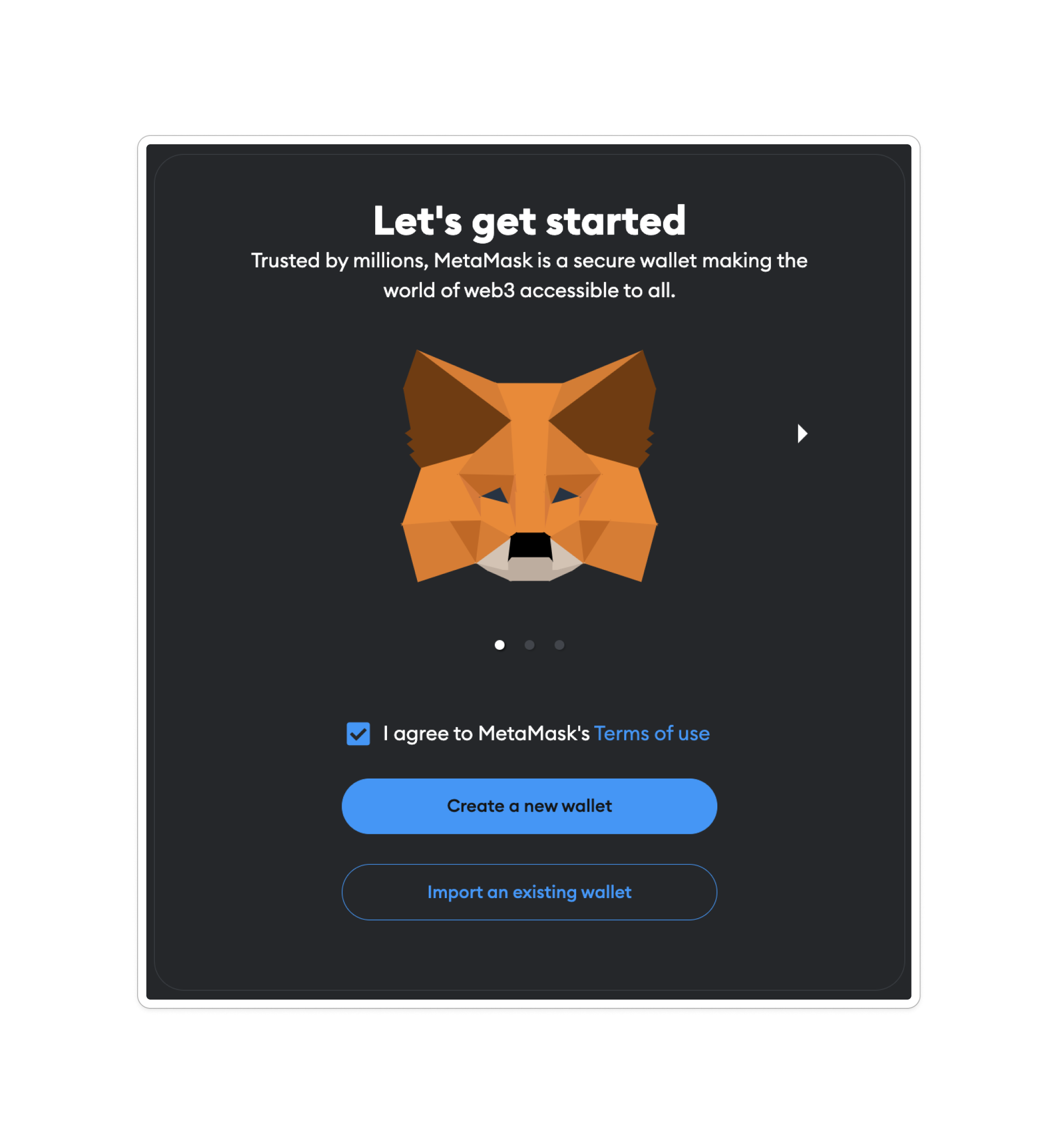 metamask on chrome webstore page